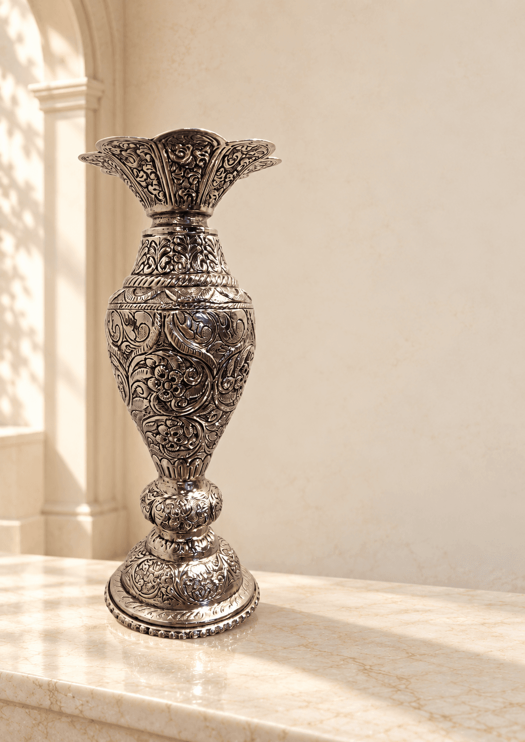 Slim Carved Vase