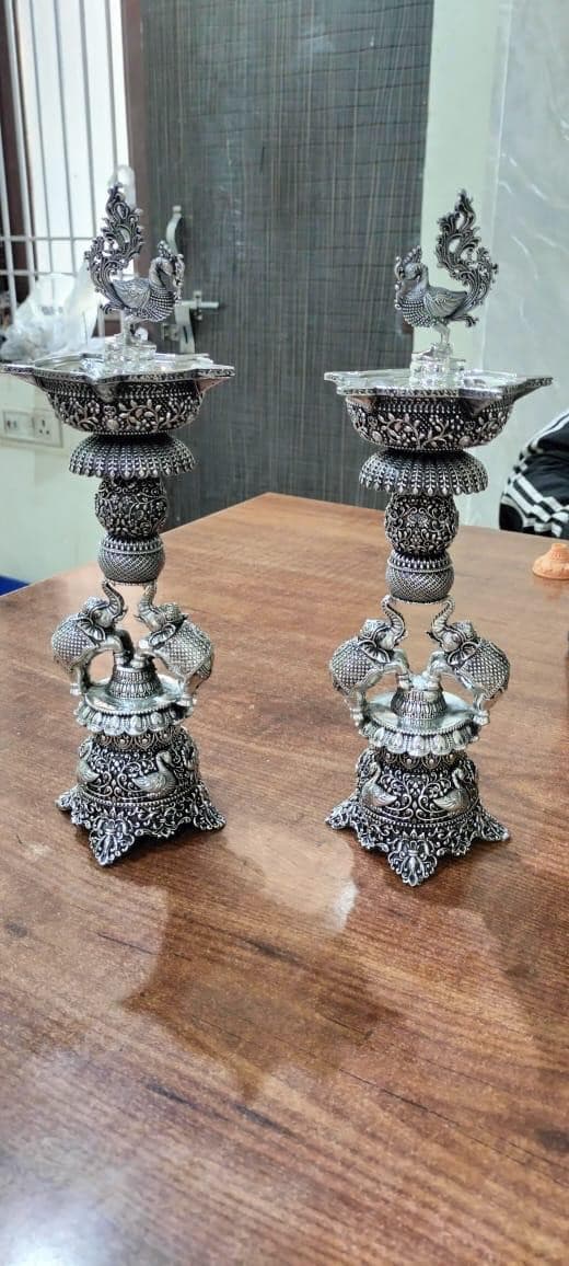 Elephant Pillar Diyas